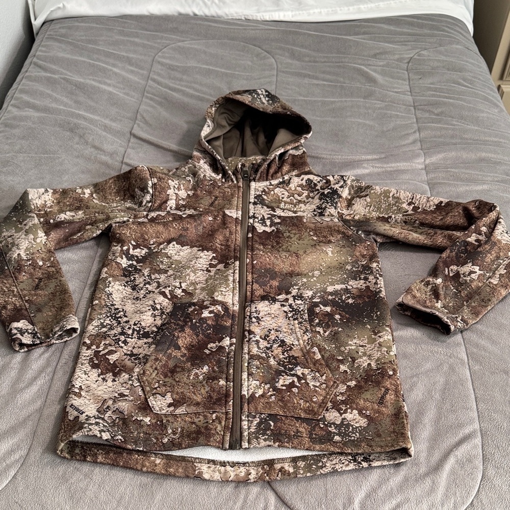 RedHead Kids Camo Strata Hoodie - Brown, Green, Tan Sz L